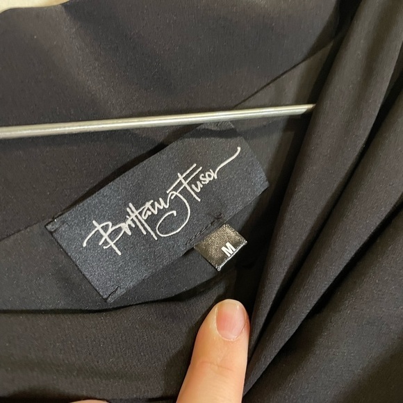 BRITTANY FUSON WREN DRESS BLACK one shoulder puff sleeve dress - Picture 8 of 12